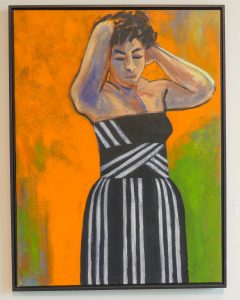 Girl in Striped Dress by Caroline Mecklin